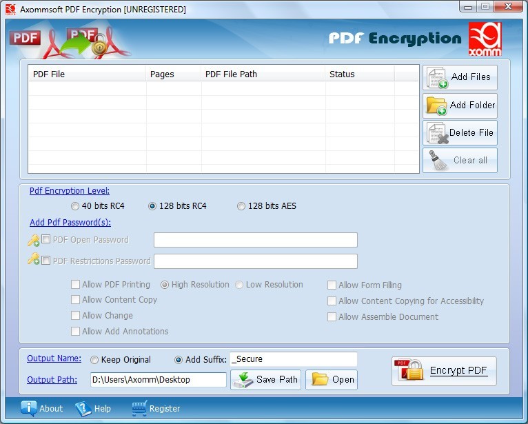 Axommsoft Pdf Strong AES Encryption