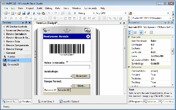 Barcode Professional for .NET Compact Framework