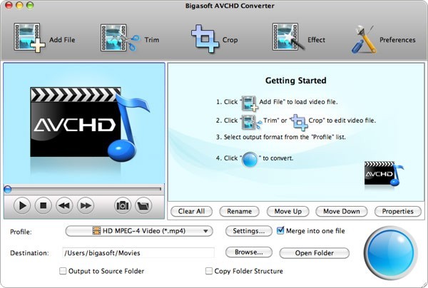Bigasoft AVCHD Converter for Mac