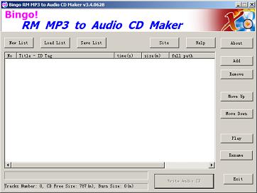 Bingo! RM MP3 to CD Maker Burner