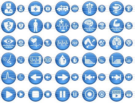 Blue Medical Icons