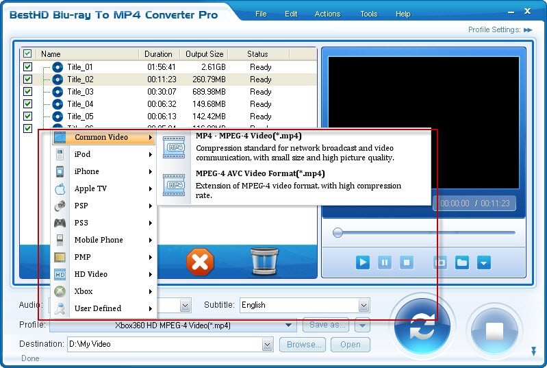 Blue-ray To MP4 Converter