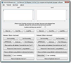 List Remove, Duplicate and Compare Manager Program