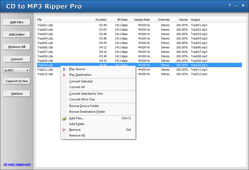 CD to MP3 Ripper Pro