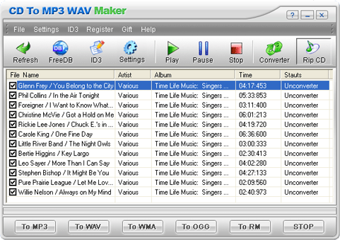 CD to MP3 WAV Maker
