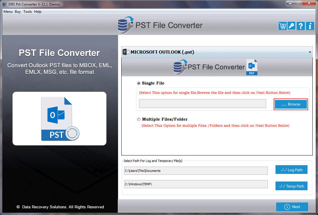 CM PST File Converter