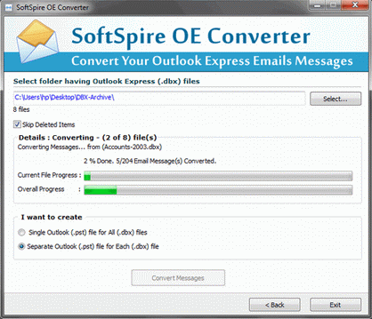 Convert DBX Emails to Outlook