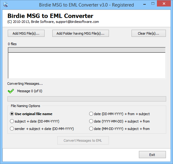 Convert Outlook MSG to EML