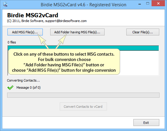 Convert Outlook MSG to VCF