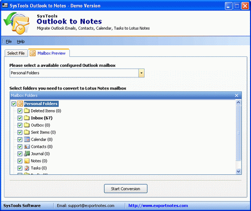 Convert Outlook to Lotus Notes Domino