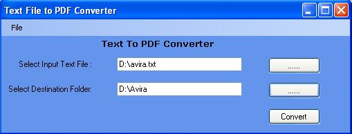Convert Text To PDF