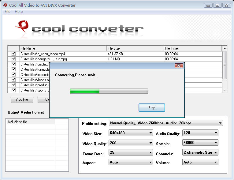 Cool FreeAll Video to AVI DIVX Converter