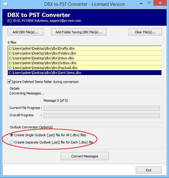 DBX to Outlook 2010