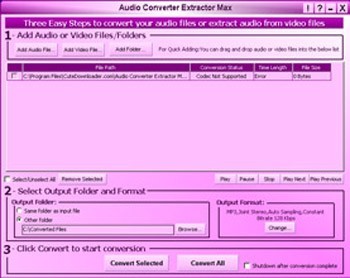 DE Audio Converter Extractor Max