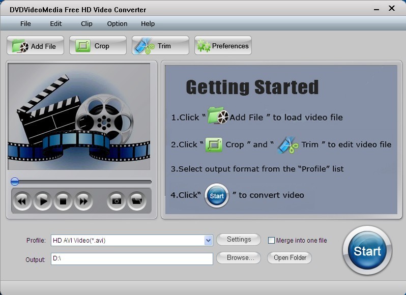 DVDVideoMedia Free HD Video Converter