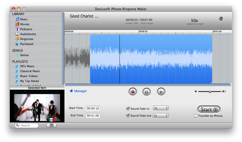 Daniusoft iPhone Ringtone Maker for Mac