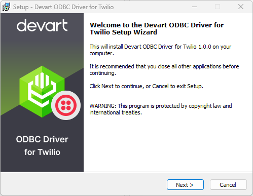 Devart ODBC Driver for Twilio