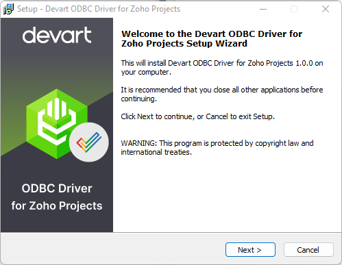 Devart ODBC Driver for Zoho Projects