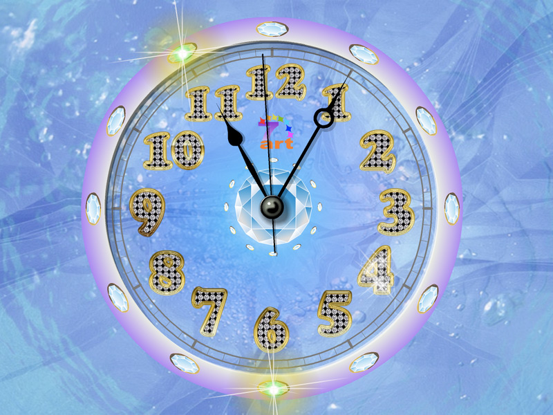 Diamond Clock Crystal Live Wallpaper