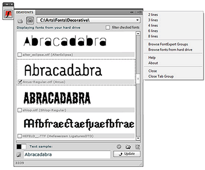 DiskFonts font viewer