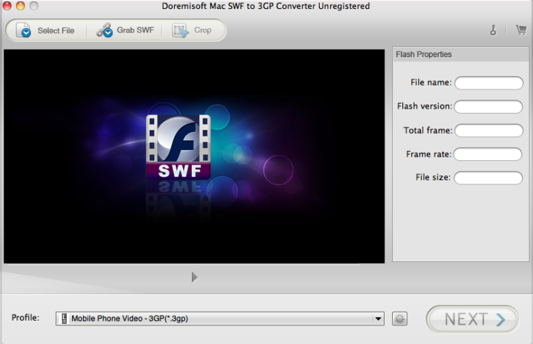 Doremisoft Mac SWF to 3GP Converter