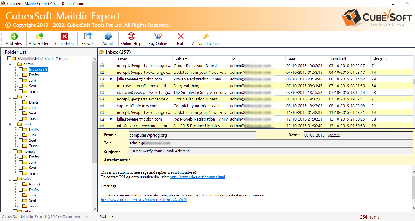 Dovecot Maildir to MBOX File Windows
