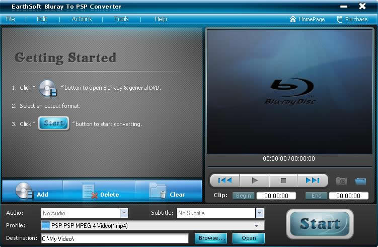 EarthSoft Bluray To PSP Converter