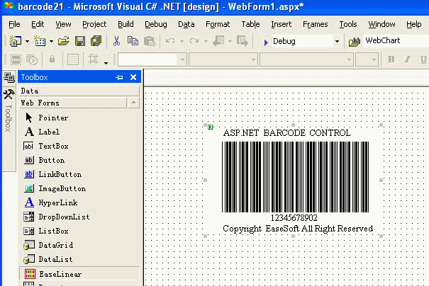 EaseSoft ASP.NET Barcode Control