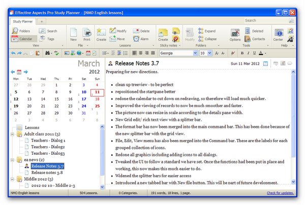 Effective Aspects Free Office Planner