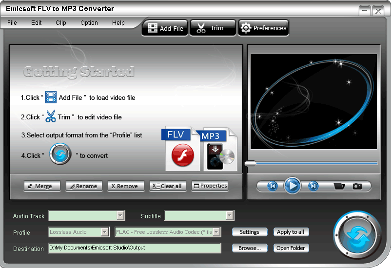 Emicsoft FLV to MP3 Converter