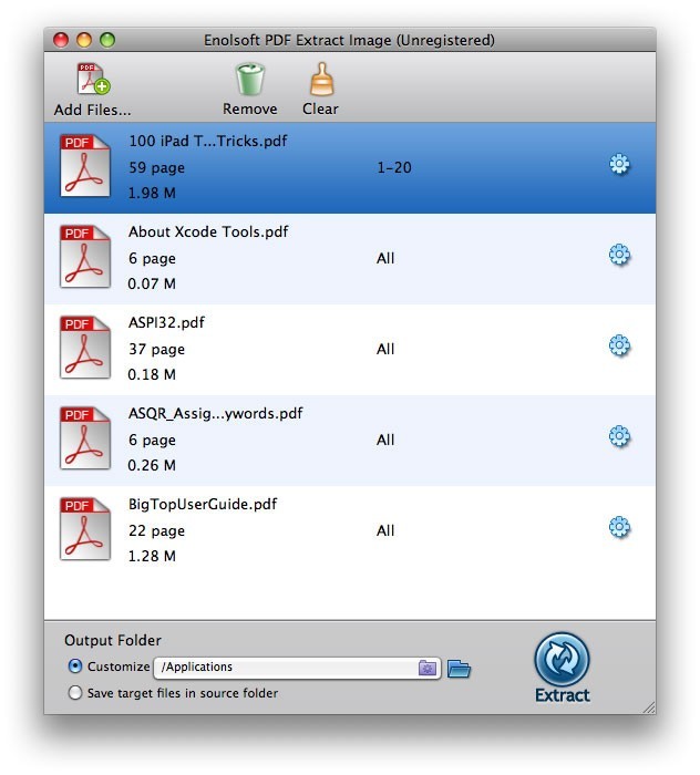 Enolsoft PDF Extract Image for Mac