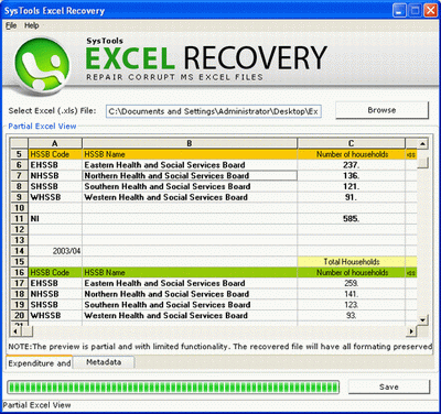 Excel Sheet Recovery