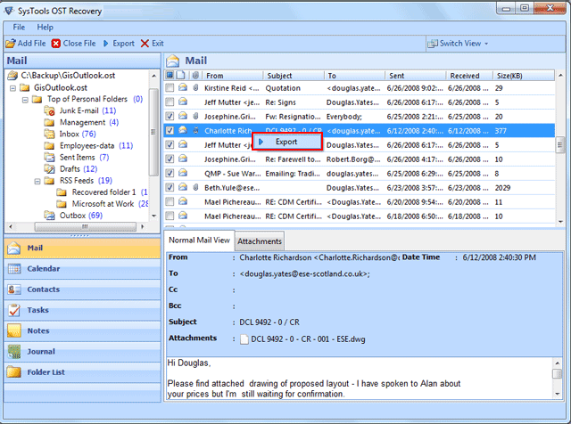 Exchange 2010 OST to PST