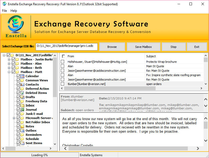 Exchange Mailbox Recovery