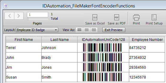 FileMaker Pro Barcode Custom Functions