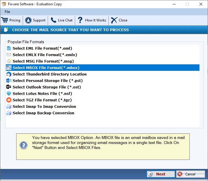 FixVare MBOX to MHTML Converter