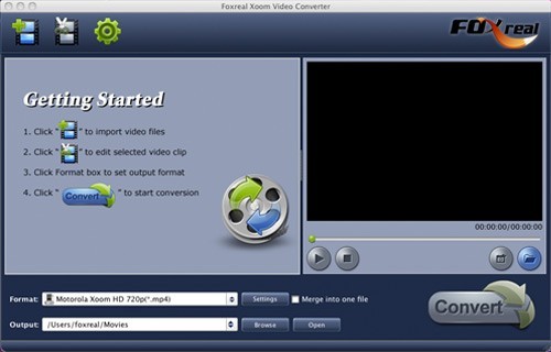 Foxreal Xoom Video Converter for Mac