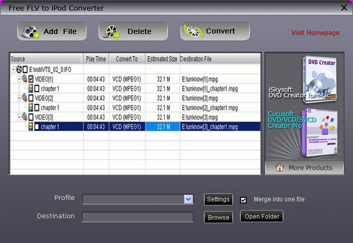 Free FLV to iPod Converter