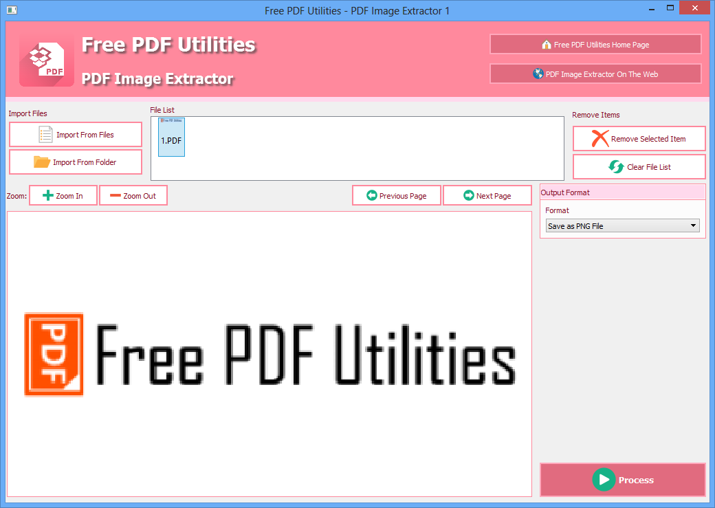 Free PDF Utilities - PDF Image Extractor