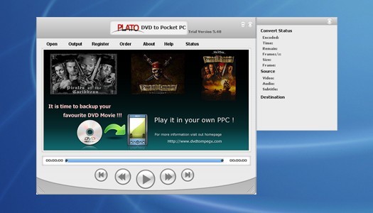 Free Plato DVD to Pocket PC Converter