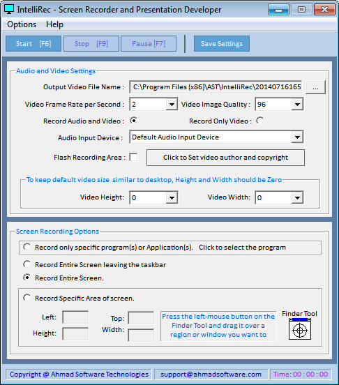 Free Screen Recorder Software-IntelliRec