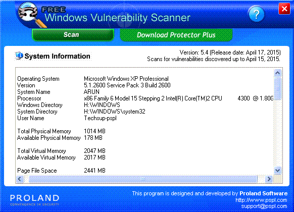 Free Windows Vulnerability Scanner
