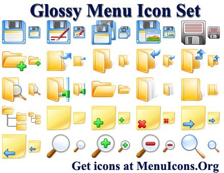 Glossy Menu Icon Set
