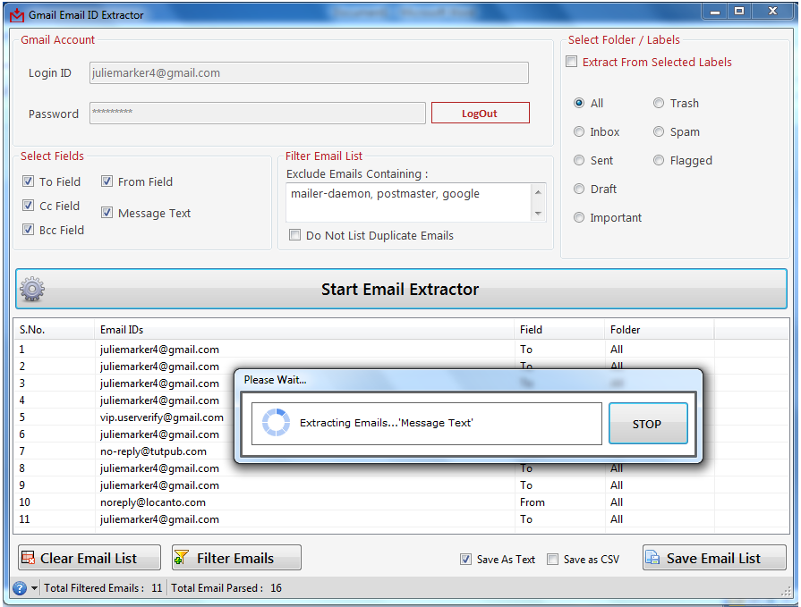 sky email extractor