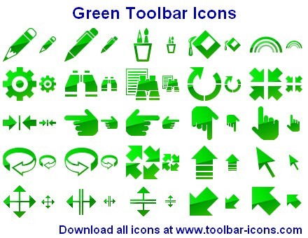 Green Toolbar Icons