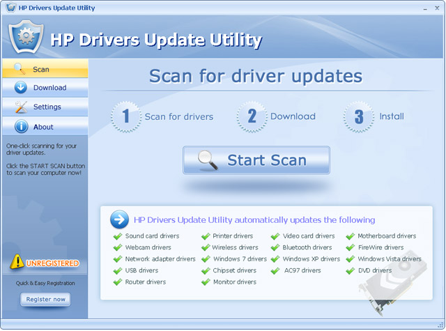 HP Drivers Update Utility For Windows 7