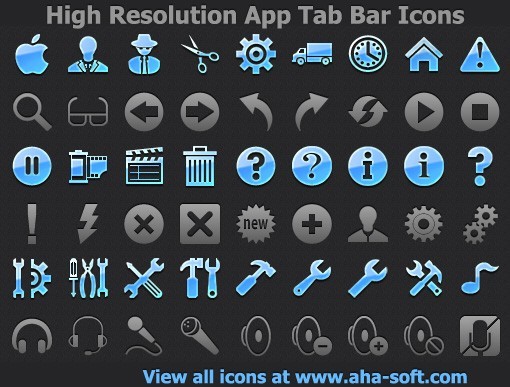 High Resolution App Tab Bar Icons