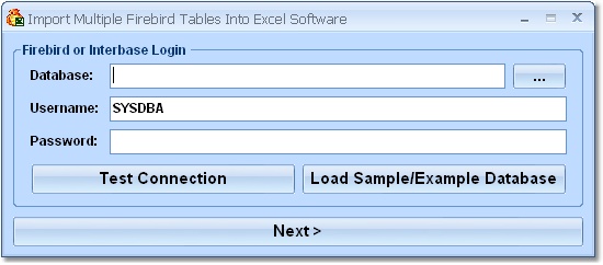 Import Multiple Firebird Tables Into Excel Software