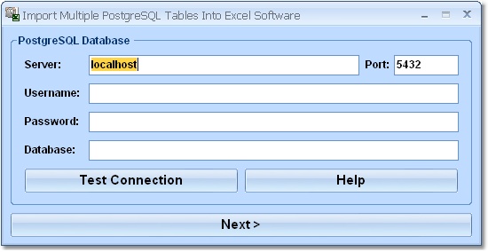 Import Multiple PostgreSQL Tables Into Excel Software