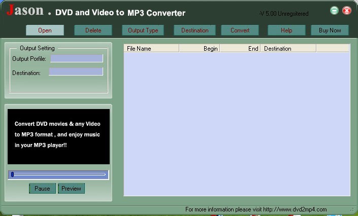 Jason DVD Video to MP3 Converter